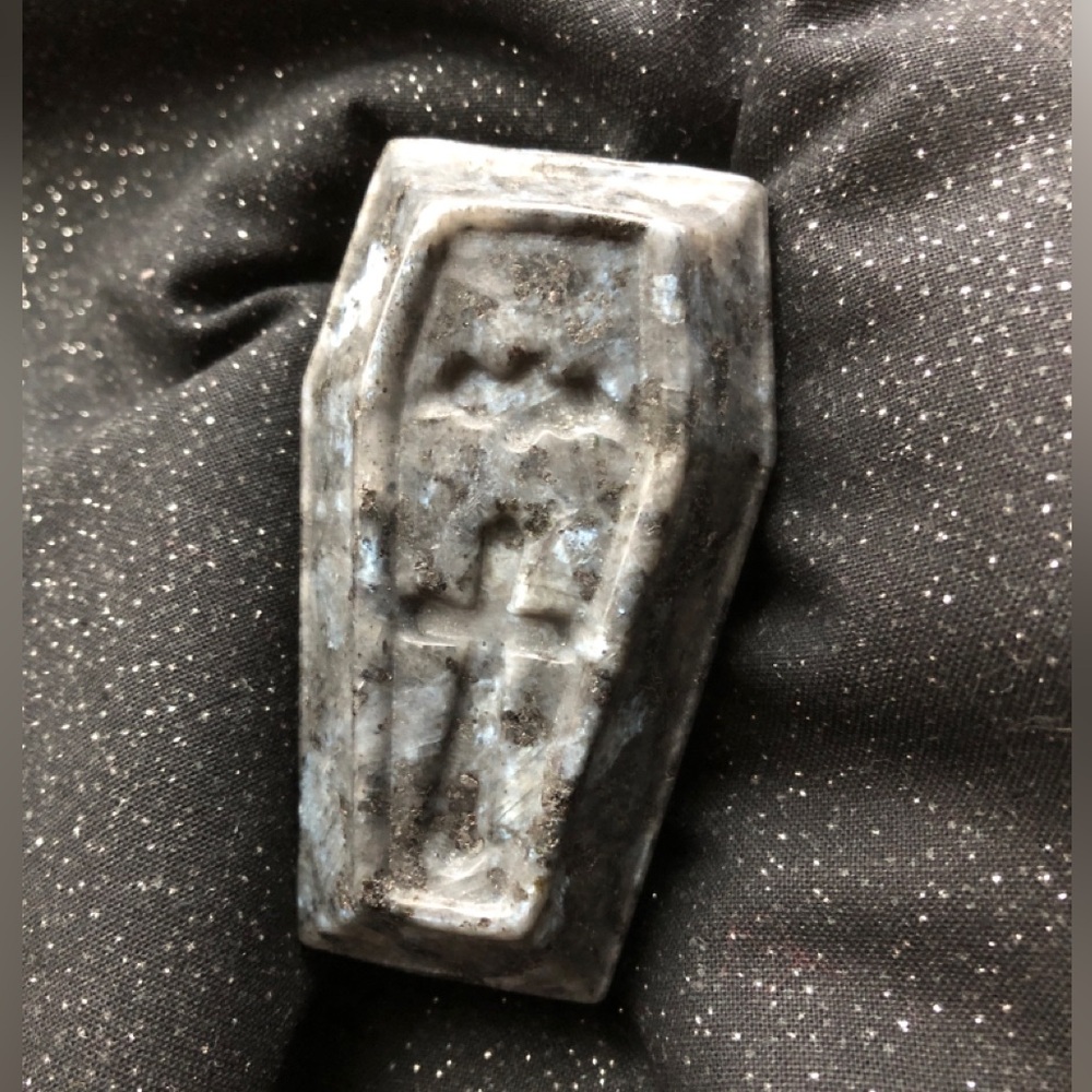 Coffin larvikite crystal